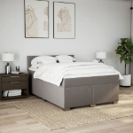 Giroletto a Molle con Materasso Tortora 160x200 cm in Tessuto