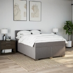 Giroletto a Molle con Materasso Tortora 160x200 cm in Tessuto