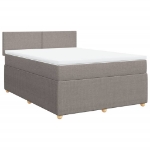 Giroletto a Molle con Materasso Tortora 160x200 cm in Tessuto