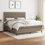 Giroletto a Molle con Materasso Tortora 180x200 cm in Tessuto