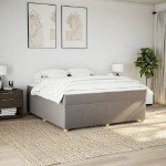 Giroletto a Molle con Materasso Tortora 180x200 cm in Tessuto