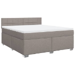 Giroletto a Molle con Materasso Tortora 180x200 cm in Tessuto