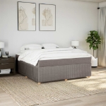 Giroletto a Molle con Materasso Tortora 180x200 cm in Tessuto