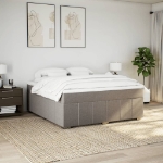 Giroletto a Molle con Materasso Tortora 180x200 cm in Tessuto