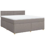 Giroletto a Molle con Materasso Tortora 180x200 cm in Tessuto