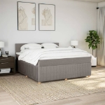 Giroletto a Molle con Materasso Tortora 180x200 cm in Tessuto