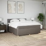 Giroletto a Molle con Materasso Tortora 180x200 cm in Tessuto
