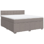 Giroletto a Molle con Materasso Tortora 180x200 cm in Tessuto