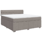 Giroletto a Molle con Materasso Tortora 180x200 cm in Tessuto