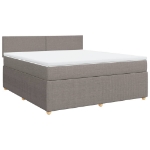 Giroletto a Molle con Materasso Tortora 180x200 cm in Tessuto