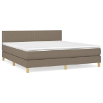 Giroletto a Molle con Materasso Tortora 180x200 cm in Tessuto