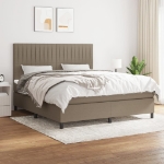 Giroletto a Molle con Materasso Tortora 180x200 cm in Tessuto