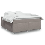 Giroletto a Molle con Materasso Tortora 180x200 cm in Tessuto