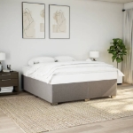 Giroletto a Molle con Materasso Tortora 180x200 cm in Tessuto