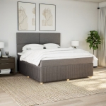Giroletto a Molle con Materasso Tortora 180x200 cm in Tessuto