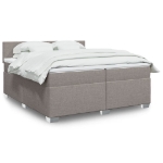 Giroletto a Molle con Materasso Tortora 200x200 cm in Tessuto