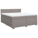 Giroletto a Molle con Materasso Tortora 200x200 cm in Tessuto