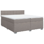 Giroletto a Molle con Materasso Tortora 200x200 cm in Tessuto