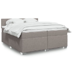 Giroletto a Molle con Materasso Tortora 200x200 cm in Tessuto