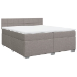 Giroletto a Molle con Materasso Tortora 200x200 cm in Tessuto