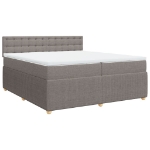Giroletto a Molle con Materasso Tortora 200x200 cm in Tessuto