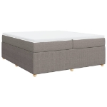 Giroletto a Molle con Materasso Tortora 200x200 cm in Tessuto