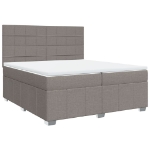 Giroletto a Molle con Materasso Tortora 200x200 cm in Tessuto