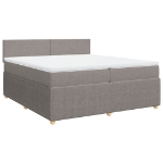 Giroletto a Molle con Materasso Tortora 200x200 cm in Tessuto