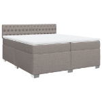 Giroletto a Molle con Materasso Tortora 200x200 cm in Tessuto