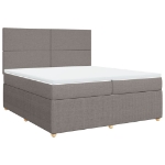 Giroletto a Molle con Materasso Tortora 200x200 cm in Tessuto