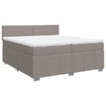 Giroletto a Molle con Materasso Tortora 200x200 cm in Tessuto
