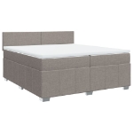 Giroletto a Molle con Materasso Tortora 200x200 cm in Tessuto