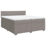 Giroletto a Molle con Materasso Tortora 200x200 cm in Tessuto