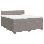 Giroletto a Molle con Materasso Tortora 200x200 cm in Tessuto