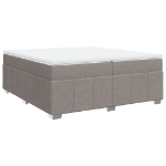 Giroletto a Molle con Materasso Tortora 200x200 cm in Tessuto
