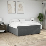 Giroletto a Molle con Materasso Tortora 200x200 cm in Tessuto