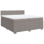 Giroletto a Molle con Materasso Tortora 200x200 cm in Tessuto