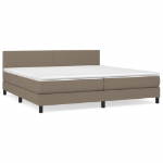 Giroletto a Molle con Materasso Tortora 200x200 cm in Tessuto