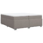 Giroletto a Molle con Materasso Tortora 200x200 cm in Tessuto