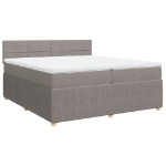 Giroletto a Molle con Materasso Tortora 200x200 cm in Tessuto