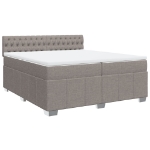 Giroletto a Molle con Materasso Tortora 200x200 cm in Tessuto