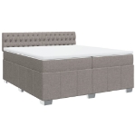 Giroletto a Molle con Materasso Tortora 200x200 cm in Tessuto