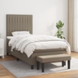 Giroletto a Molle con Materasso Tortora 80x200 cm inTessuto