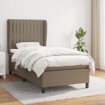 Giroletto a Molle con Materasso Tortora 90x190 cm in Tessuto