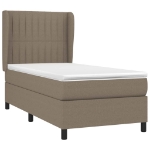 Giroletto a Molle con Materasso Tortora 90x190 cm in Tessuto