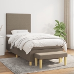 Giroletto a Molle con Materasso Tortora 90x190 cm in Tessuto