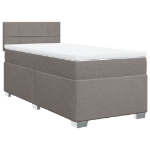 Giroletto a Molle con Materasso Tortora 90x190 cm in Tessuto
