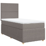 Giroletto a Molle con Materasso Tortora 90x190 cm in Tessuto