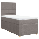 Giroletto a Molle con Materasso Tortora 90x190 cm in Tessuto