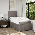 Giroletto a Molle con Materasso Tortora 90x190 cm in Tessuto